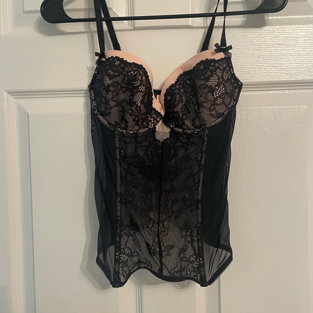 Victoria’s Secret black lace corset